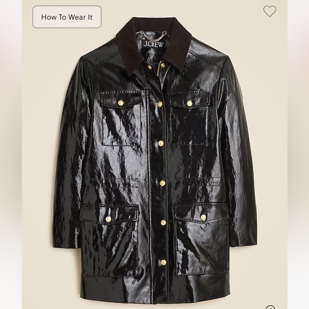 J. Crew Collection Barn Jacket in Laminated Linen - NWT Size XXS